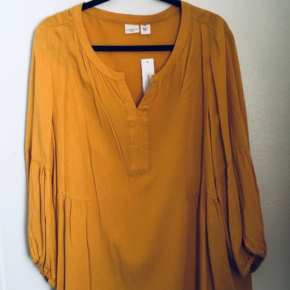 NWT MUSTARD YELLOW BLOUSE